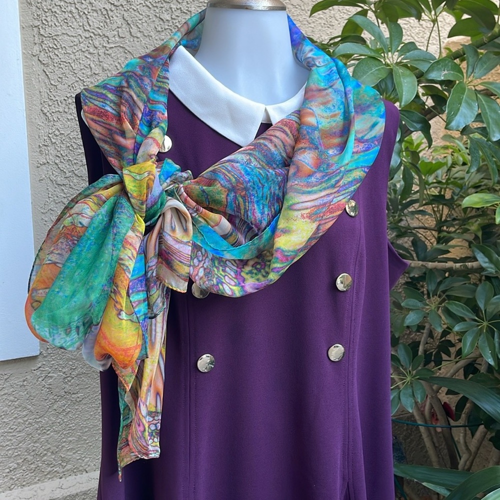 Vintage Purple Tommy Hilfiger Sleeveless Dress with White Collar - Picture 3 of 11